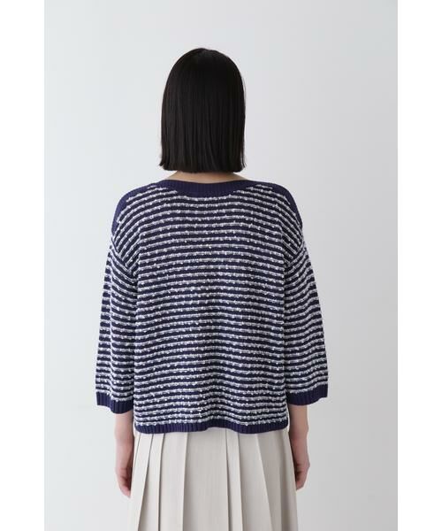 human woman / ヒューマンウーマン ニット・セーター | ◆MIXヤーンガーターボーダープルオーバー | 詳細5