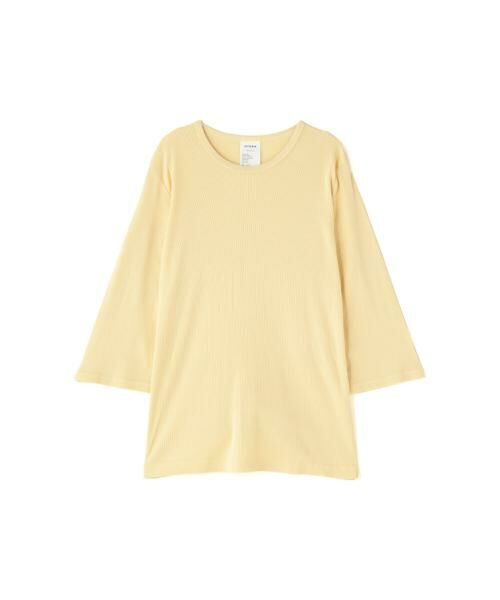human woman/ヒューマンウーマン OTOAA スリットスリーブカットソー イエロー M human woman/ヒューマンウーマン OTOAA スリットスリーブカットソー イエロー M