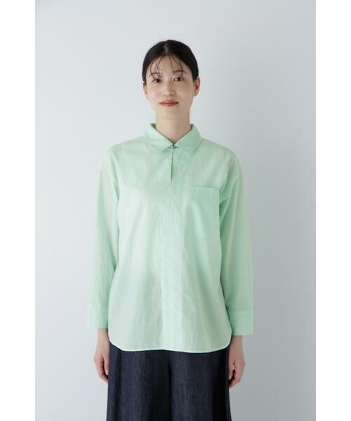 human woman / ヒューマンウーマン シャツ・ブラウス | ◆エアリーコットンスキッパープルオーバー | 詳細3