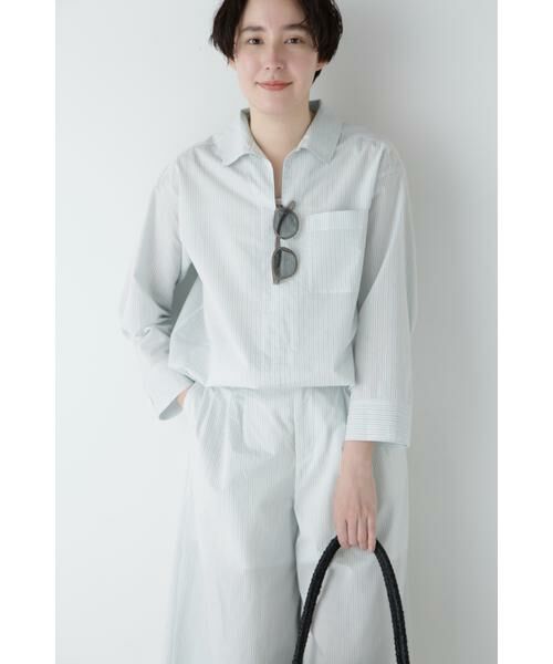 human woman / ヒューマンウーマン シャツ・ブラウス | ◆エアリーコットンスキッパープルオーバー | 詳細7