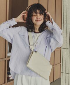 human woman / ヒューマンウーマン シャツ・ブラウス | ◆ハードマンリネンバンドカラーシャツブラウス