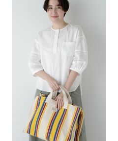 human woman / ヒューマンウーマン シャツ・ブラウス | ◆コットンツイルレースドッキングブラウス