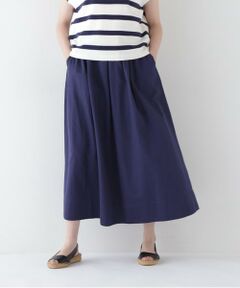 human woman / ヒューマンウーマン スカート | ◆コットンヘンプサテンボリュームボックスタックスカート