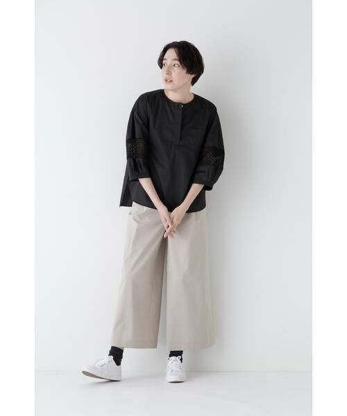 human woman / ヒューマンウーマン パンツ | ◆コットンポリレーヨンリネンマリンパンツ | 詳細4