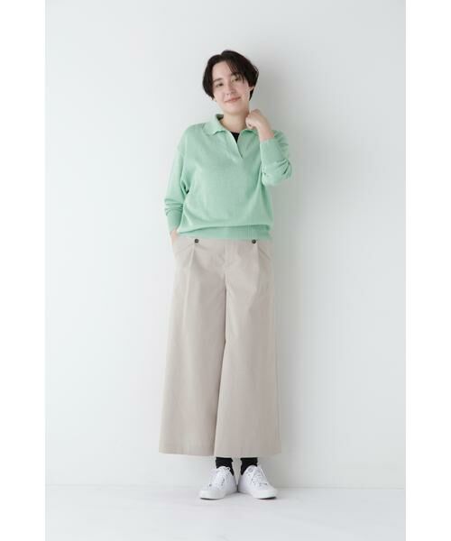 human woman / ヒューマンウーマン パンツ | ◆コットンポリレーヨンリネンマリンパンツ | 詳細5