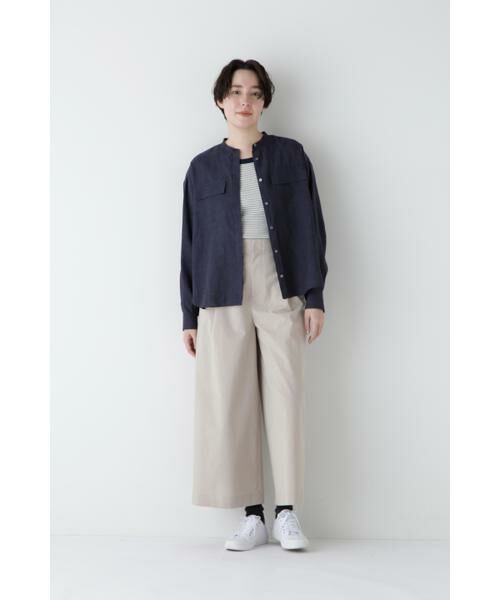 human woman / ヒューマンウーマン パンツ | ◆コットンポリレーヨンリネンマリンパンツ | 詳細6