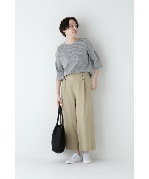 human woman / ヒューマンウーマン パンツ | ◆コットンポリレーヨンリネンマリンパンツ | 詳細26