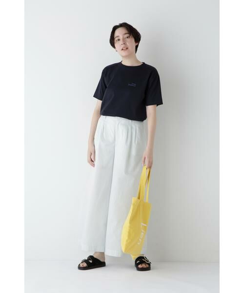 human woman / ヒューマンウーマン パンツ | ◆エアリーコットンタックワイドパンツ | 詳細2