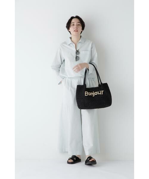 human woman / ヒューマンウーマン パンツ | ◆エアリーコットンタックワイドパンツ | 詳細3