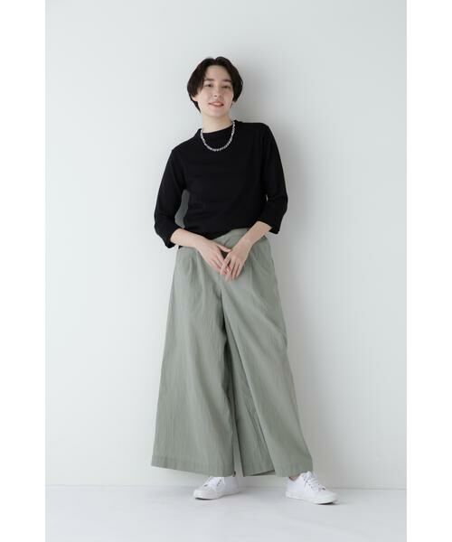 human woman / ヒューマンウーマン パンツ | ◆エアリーコットンタックワイドパンツ | 詳細13