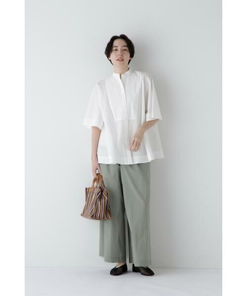 human woman / ヒューマンウーマン パンツ | ◆エアリーコットンタックワイドパンツ | 詳細15