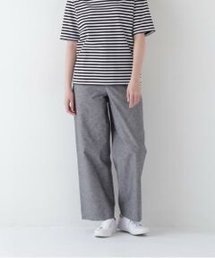 human woman / ヒューマンウーマン パンツ | ◆綿麻シャンブレーセミワイドパンツ