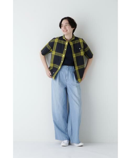 human woman / ヒューマンウーマン パンツ | ◆タックワイドデニムパンツ | 詳細13