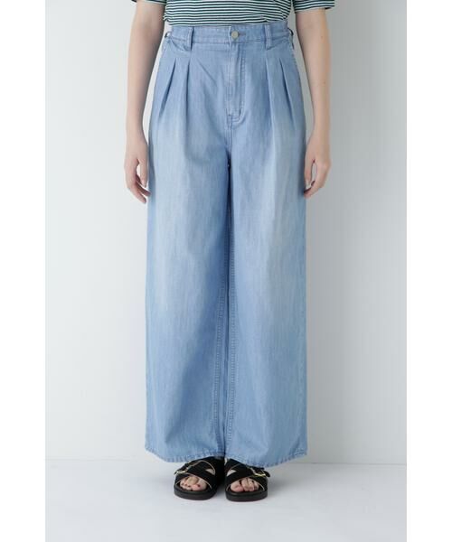 human woman / ヒューマンウーマン パンツ | ◆タックワイドデニムパンツ | 詳細14