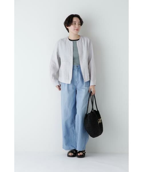 human woman / ヒューマンウーマン パンツ | ◆タックワイドデニムパンツ | 詳細5