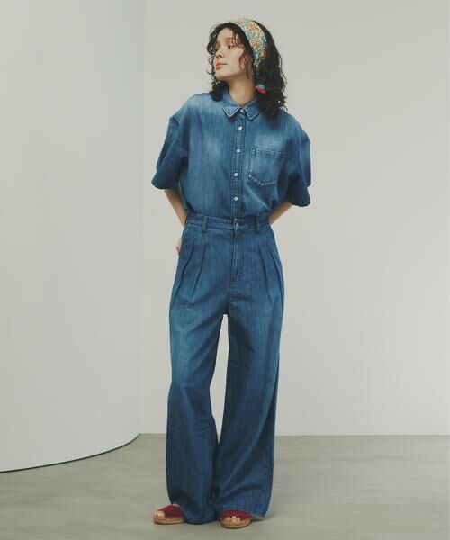 human woman / ヒューマンウーマン パンツ | ◆タックワイドデニムパンツ | 詳細23