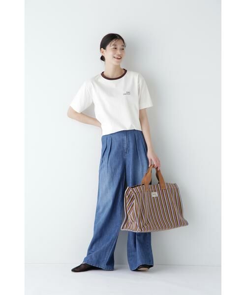 human woman / ヒューマンウーマン パンツ | ◆タックワイドデニムパンツ | 詳細25