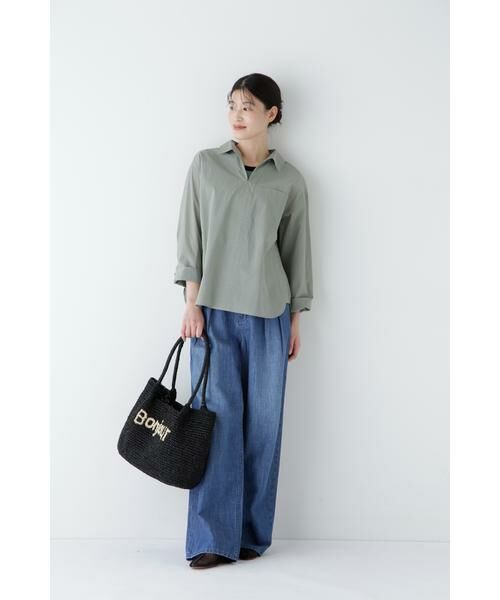 human woman / ヒューマンウーマン パンツ | ◆タックワイドデニムパンツ | 詳細27