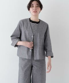 【美品】ヒューマンウーマン 無染色ウールブルゾン Lサイズ NATIC】マイクロサッカーブルゾン | human woman（ヒューマン