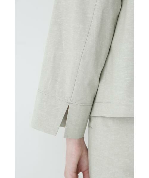 human woman / ヒューマンウーマン ブルゾン | ◆綿麻シャンブレーVネックブルゾン | 詳細16