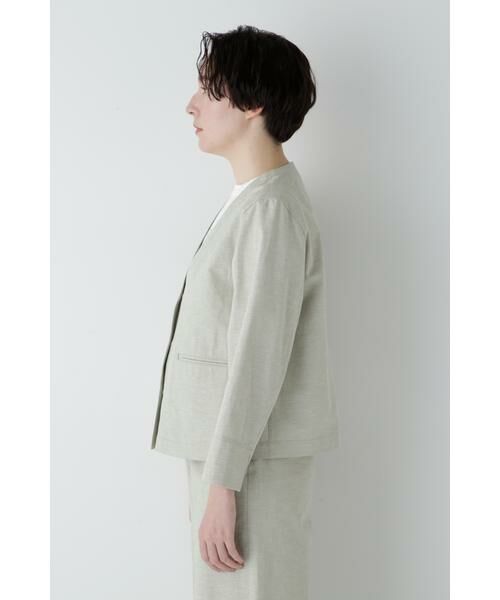 human woman / ヒューマンウーマン ブルゾン | ◆綿麻シャンブレーVネックブルゾン | 詳細11