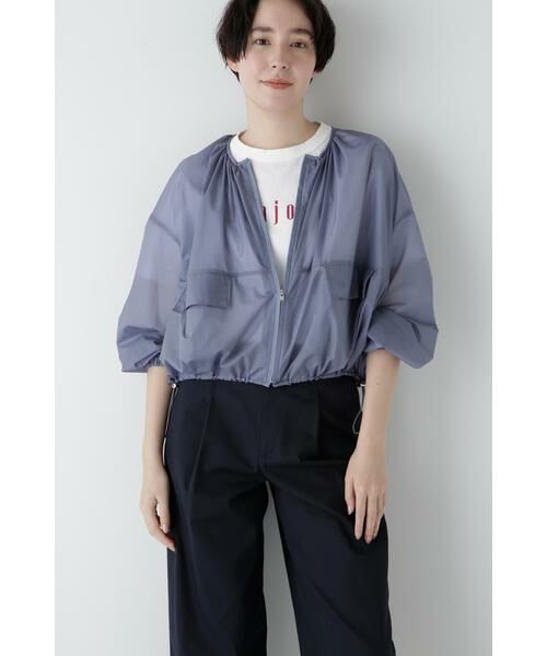 human woman / ヒューマンウーマン ブルゾン | ◆撥水ライトタフタブルゾン | 詳細3