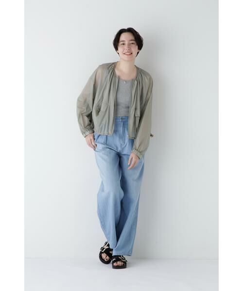 human woman / ヒューマンウーマン ブルゾン | ◆撥水ライトタフタブルゾン | 詳細10