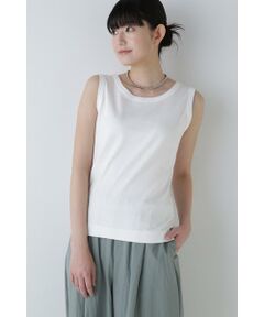<b>大好評につき今年も登場！着心地の良さと安心感が魅力のタンクトップ</b><br/><br/>【デザインのポイント】<br/><br/>インナーはもちろん、１枚で着た時も着やすいこだわりのシルエット、カッティングです。<br/><br/>【素材のポイント】<br/><br/>オーガニックコットンを使用したフライス生地は、程よく肌離れする素材感です。<br/><br/>【おすすめコーディネート】<br/><br/>詰まり過ぎず、開きすぎない衿ぐりのサイズ感はシャツやニットのインナーとしてだけでなく一枚でも着やすいところもポイント。ベーシックカラーからポイントカラーまで取り揃えているので、シーンや合わるアイテムによって使い分けるのがおすすめです。<br/><br/><br/><BR>透け感/ややあり|裏地/なし|光沢/なし|生地の厚さ/普通|伸縮性/あり|シルエット/スタンダード