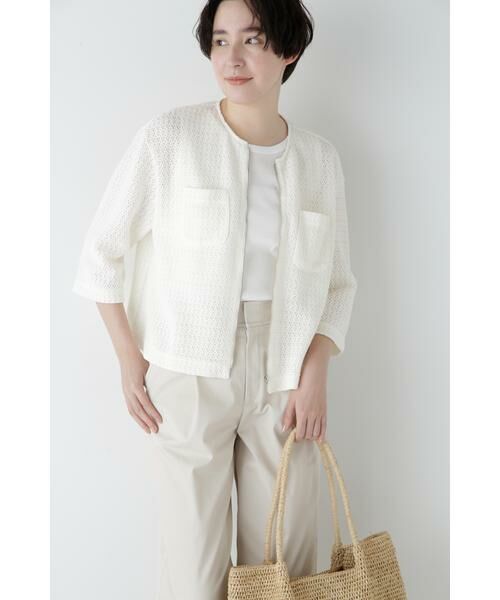 human woman / ヒューマンウーマン カットソー | ◆ラッセルノーカラージップブルゾン | 詳細3