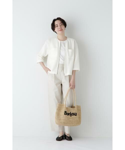 human woman / ヒューマンウーマン カットソー | ◆ラッセルノーカラージップブルゾン | 詳細4