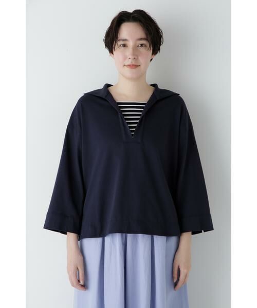 human woman / ヒューマンウーマン カットソー | 【接触冷感】コットンポリエステルプレーティング天竺カットソー | 詳細3