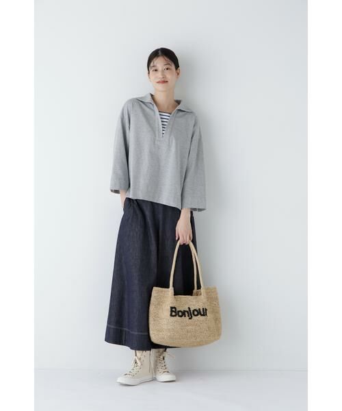 human woman / ヒューマンウーマン カットソー | 【接触冷感】コットンポリエステルプレーティング天竺カットソー | 詳細8