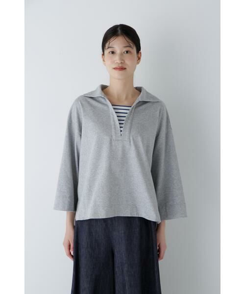 human woman / ヒューマンウーマン カットソー | 【接触冷感】コットンポリエステルプレーティング天竺カットソー | 詳細9