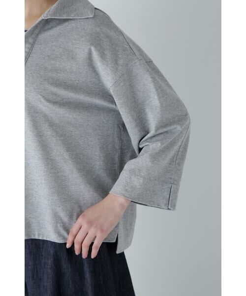 human woman / ヒューマンウーマン カットソー | 【接触冷感】コットンポリエステルプレーティング天竺カットソー | 詳細13