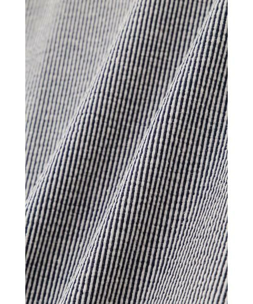 human woman / ヒューマンウーマン カットソー | ◆ジャガードストライプジャージーＶネックプルオーバー | 詳細10