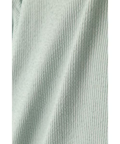 human woman / ヒューマンウーマン カットソー | ◆ジャガードストライプジャージーＶネックプルオーバー | 詳細15