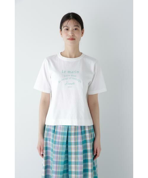 human woman / ヒューマンウーマン カットソー | ◆リサイクルコットン度詰天竺Ｔシャツ | 詳細7