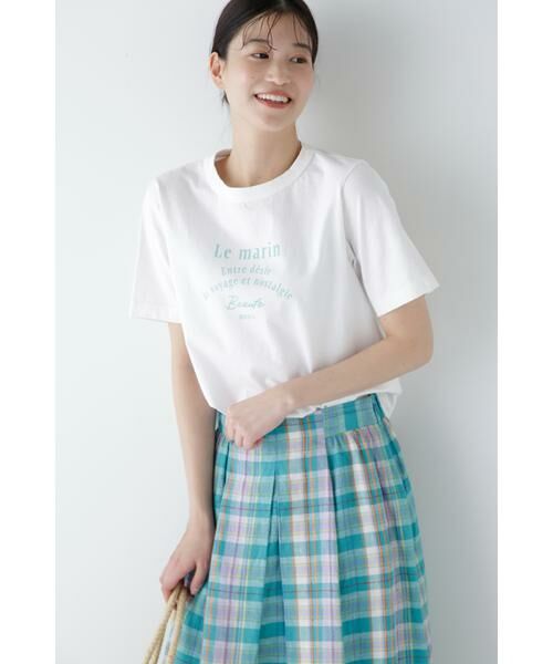 human woman/ヒューマンウーマン ◆リサイクルコットン度詰天竺Tシャツ ミント M human woman/ヒューマンウーマン ◆リサイクルコットン度詰天竺Tシャツ ミント M