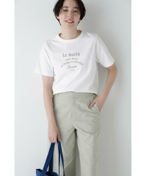 human woman / ヒューマンウーマン カットソー | ◆リサイクルコットン度詰天竺Ｔシャツ | 詳細17