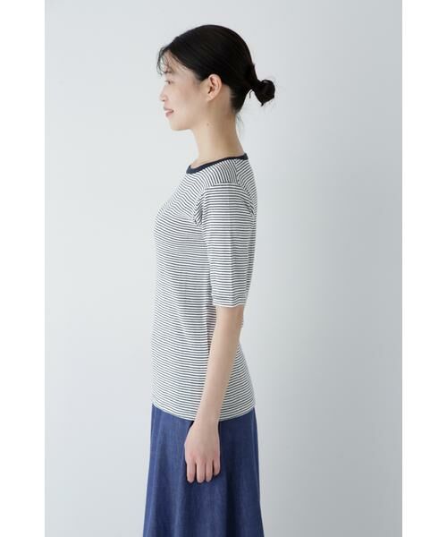 human woman / ヒューマンウーマン カットソー | ◆リブクルーＴシャツ | 詳細5