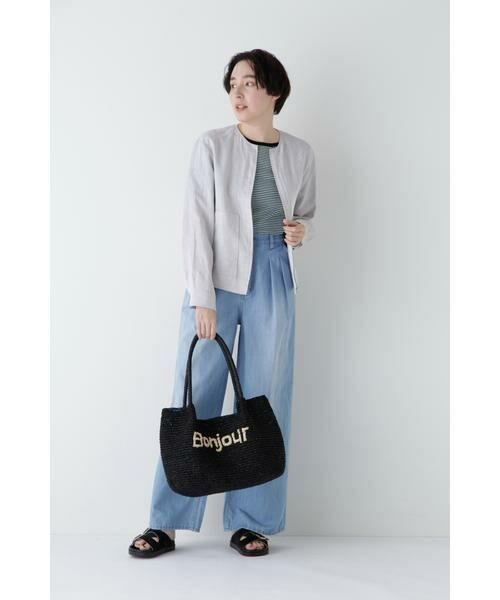 human woman / ヒューマンウーマン カットソー | ◆リブクルーＴシャツ | 詳細19