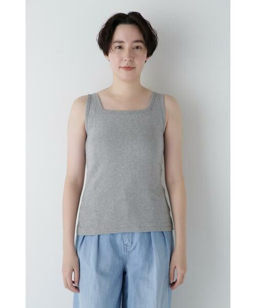 human woman / ヒューマンウーマン カットソー | ◆カップ付きスクエアタンクトップ | 詳細3