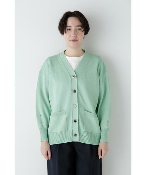 human woman / ヒューマンウーマン ニット・セーター | ◆ペーパーヤーンミドル丈カーディガン | 詳細5