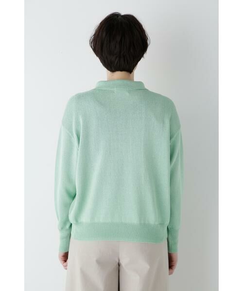 human woman / ヒューマンウーマン ニット・セーター | ◆ペーパーヤーンセーラーカラートップス | 詳細5