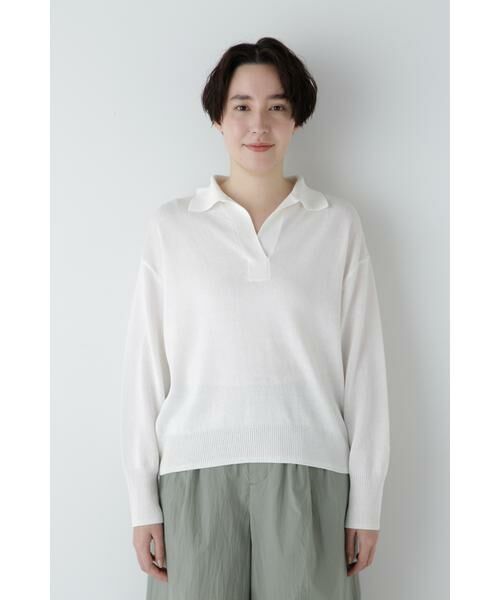 human woman / ヒューマンウーマン ニット・セーター | ◆ペーパーヤーンセーラーカラートップス | 詳細9