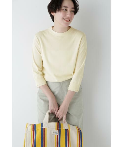 human woman / ヒューマンウーマン ニット・セーター | ◆コットン混ＵＶカットモックネックプルオーバー | 詳細2