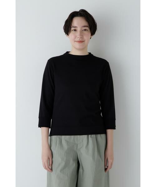 human woman / ヒューマンウーマン ニット・セーター | ◆コットン混ＵＶカットモックネックプルオーバー | 詳細10