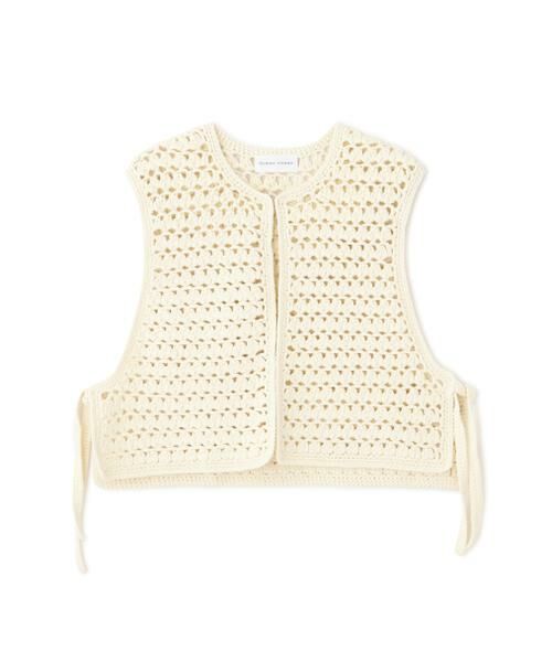 human woman / ヒューマンウーマン ニット・セーター | ◆コットンクロシェベスト | 詳細1