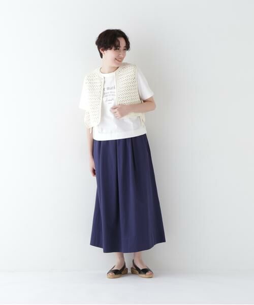 human woman / ヒューマンウーマン ニット・セーター | ◆コットンクロシェベスト | 詳細2