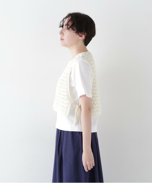 human woman / ヒューマンウーマン ニット・セーター | ◆コットンクロシェベスト | 詳細5